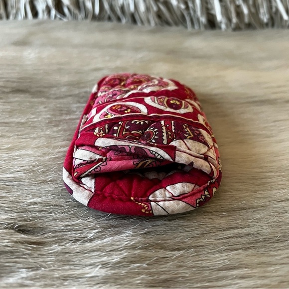 VERA BRADLEY Rosy Posey 2012 Double Eye Case Red Floral Quilted Travel Y2K - Picture 4 of 9